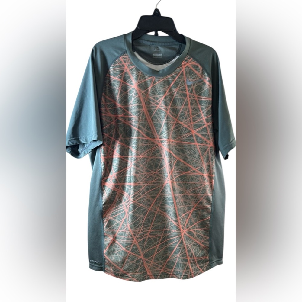 Reebok Gray and Orange Raglan Tee